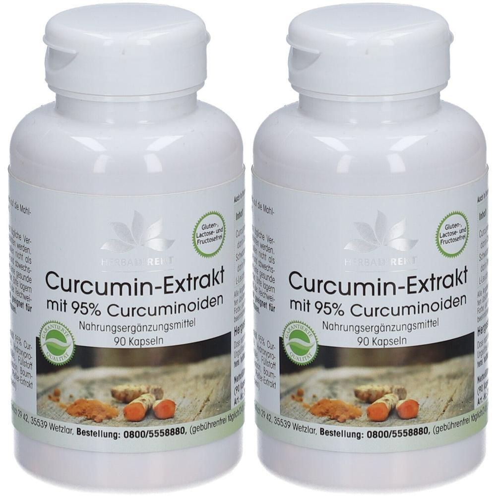 Curcumin Extrakt mit 95% Curcuminoiden Kapseln 2x 2x90 St