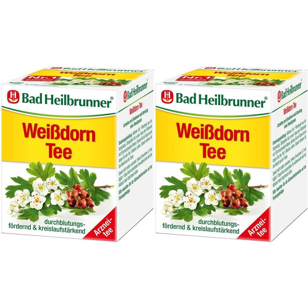 BAD Heilbrunner Weißdorn Tee Filterbeutel 2x 2x8x2 g