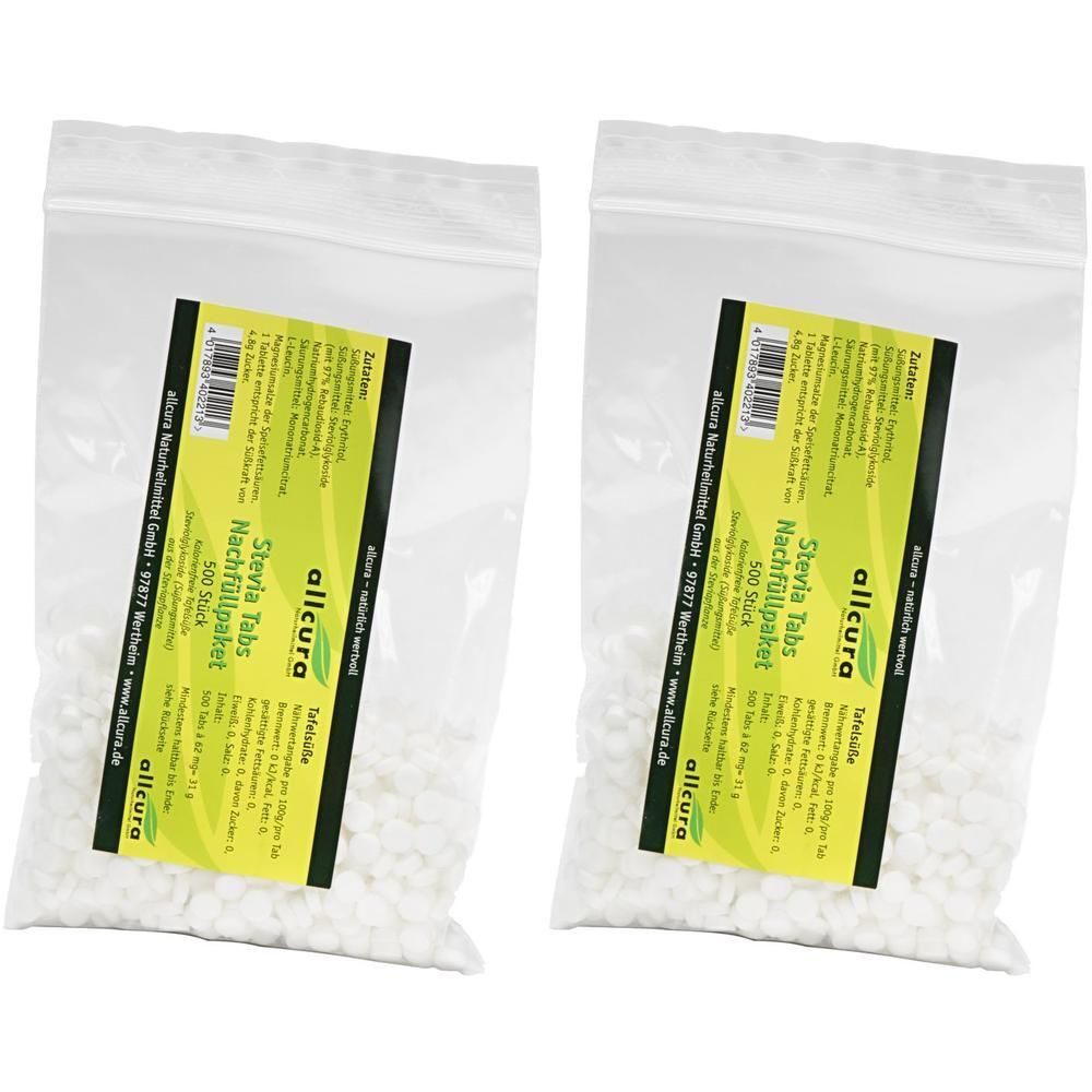 Stevia Tabs Nachfüllpacket 2x 2x500 St Tabletten