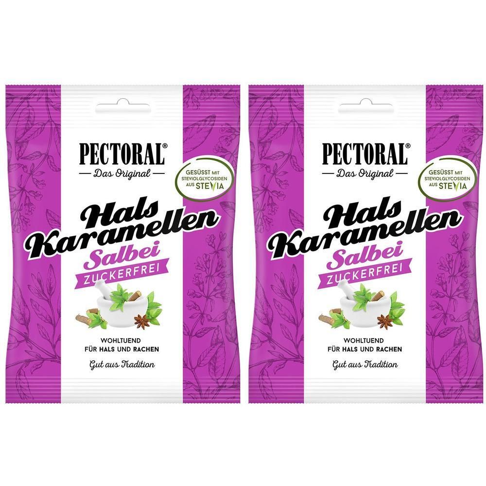 Pectoral Salbei Bonbons zuckerfrei 2x 2x60 g