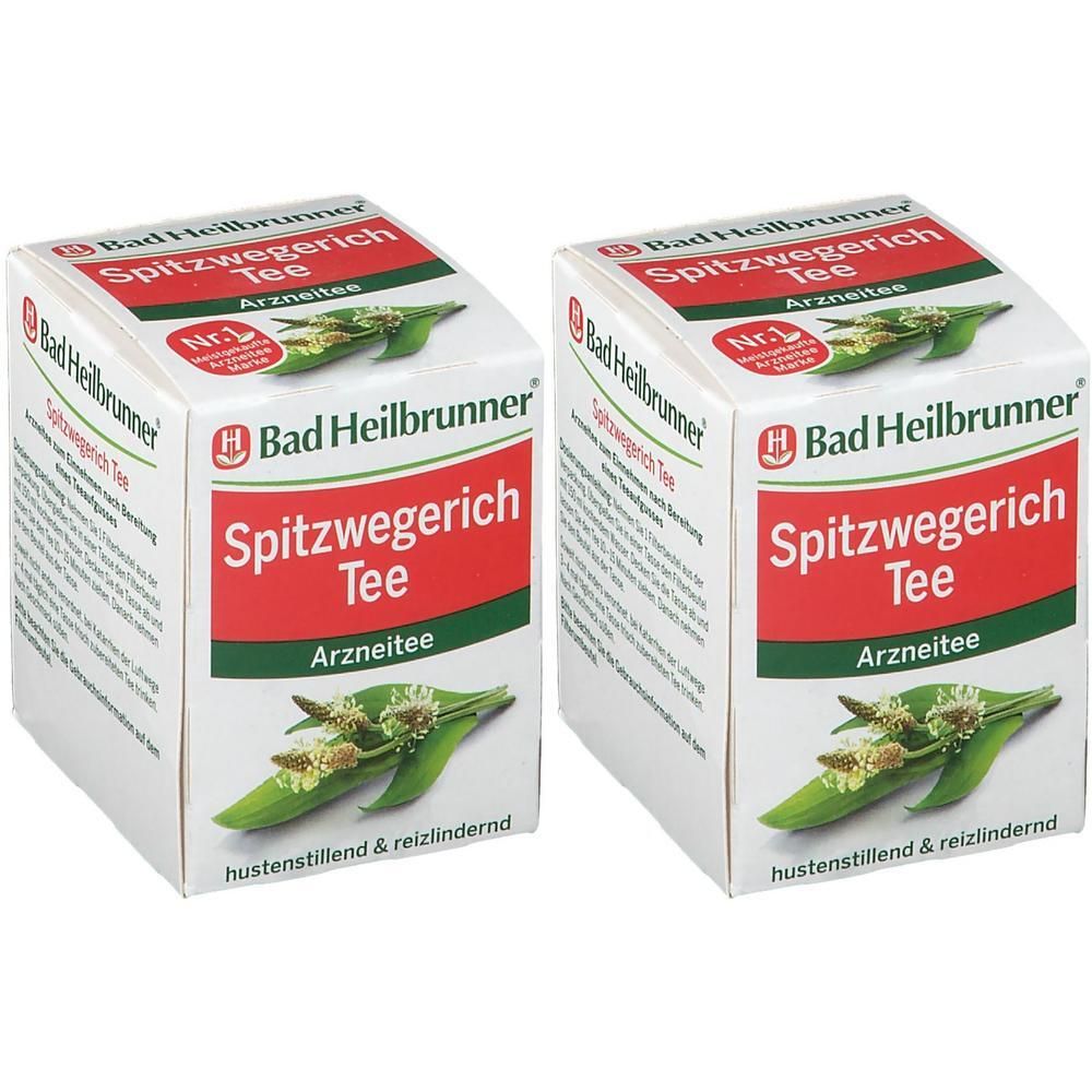 BAD Heilbrunner Spitzwegerichkraut Tee Filterbeut. 2x 2x8x2 g Filterbeutel