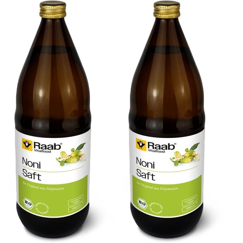 Raab Vitalfood Noni SAF 1L Bio 2x 2x1000 ml Flüssigkeit