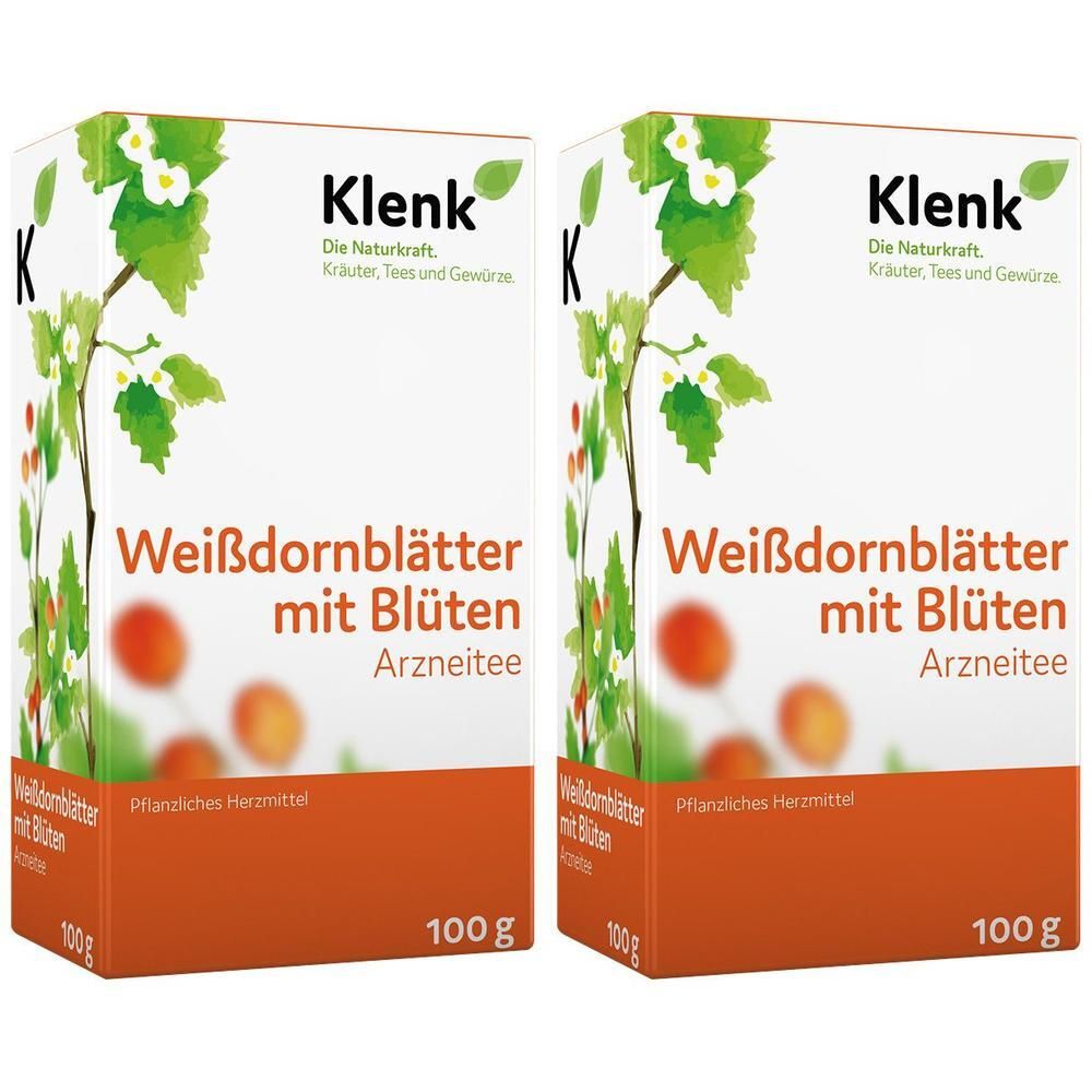 Weissdornblätter m.Blüten Tee 2x 2x100 g