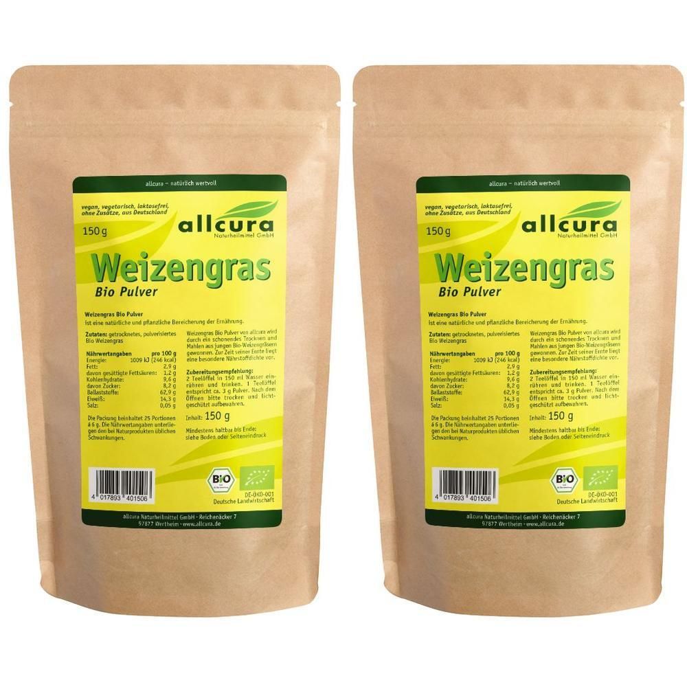 Weizengras Pulver KBA Bio 2x 2x150 g