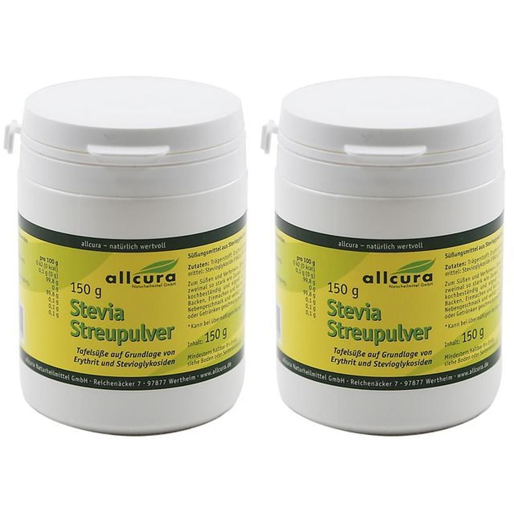 Stevia Streupulver 2x 2x150 g Pulver