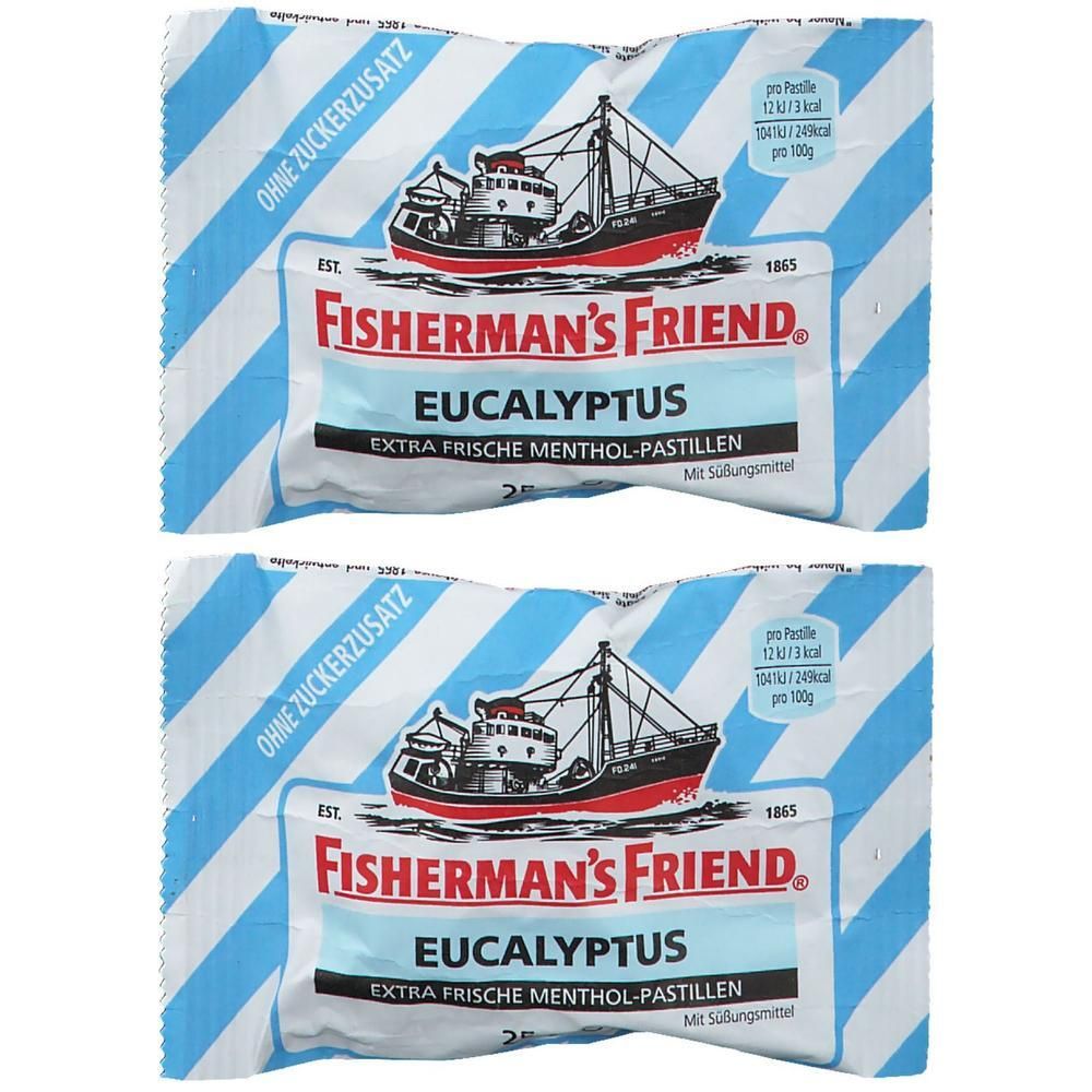 Fishermans Friend Eucalyptus ohne Zucker Pastillen 2x 2x25 g