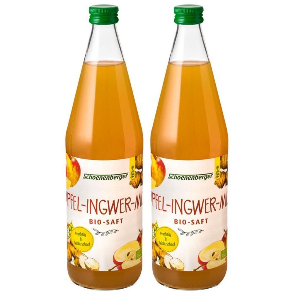 Apfel-Ingwer-Mix Bio-Saft Schoenenberger 2x 2x750 ml Saft