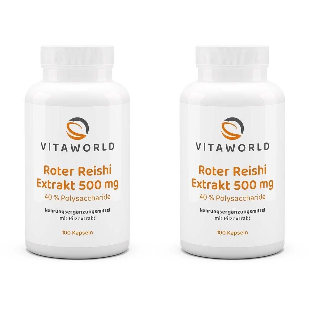 Roter Reishi Extrakt 500 mg 40% Polysacchar.Kaps. 2x 2x100 St Kapseln