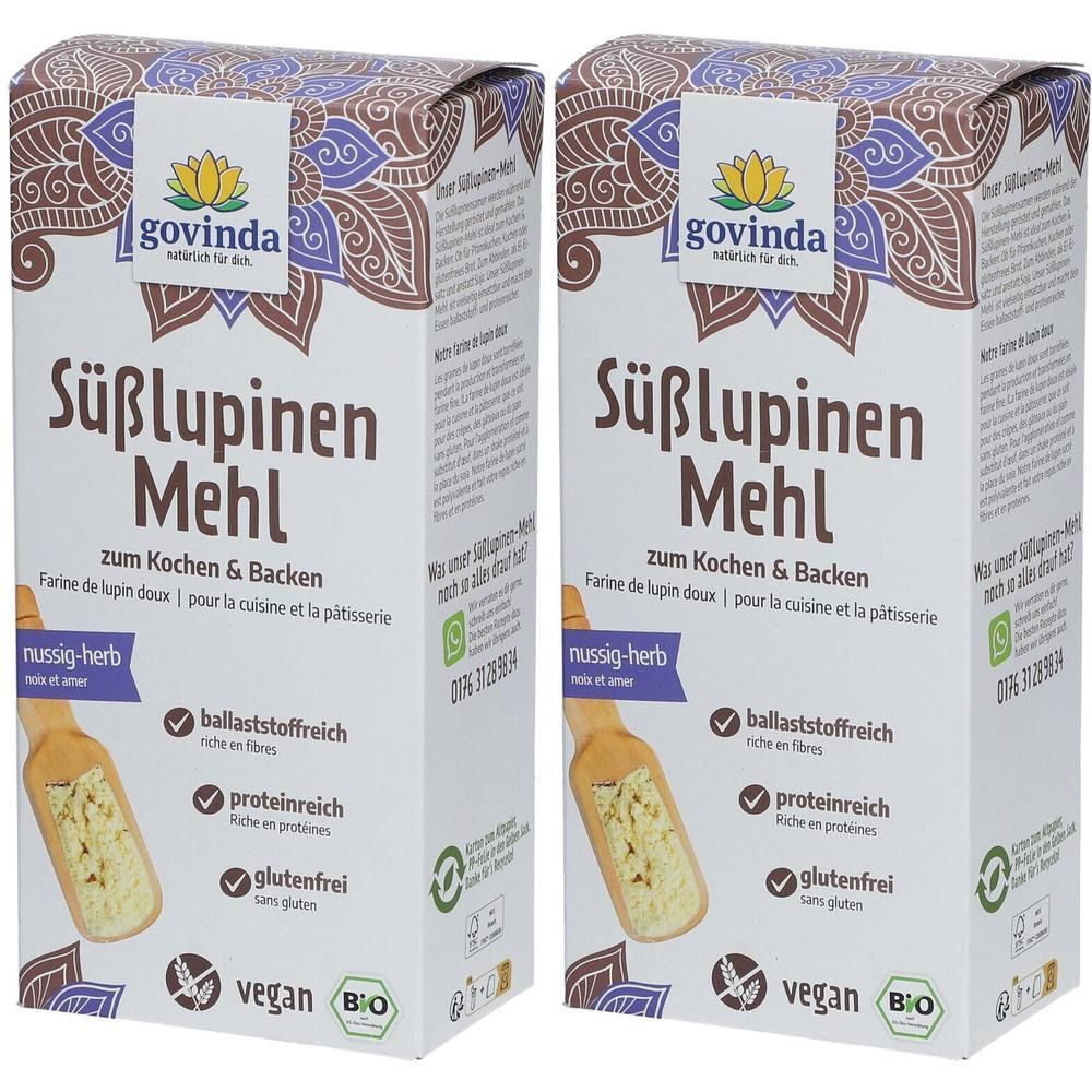Govinda Bio Süsslupinen-Mehl 2x 2x300 g Pulver