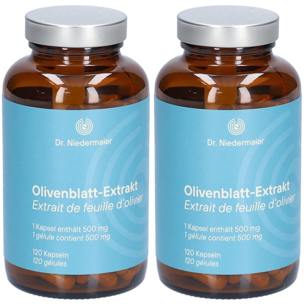 Dr.niedermaier Olivenblattextrakt 500 mg Mono HKP 2x 2x120 St Hartkapseln