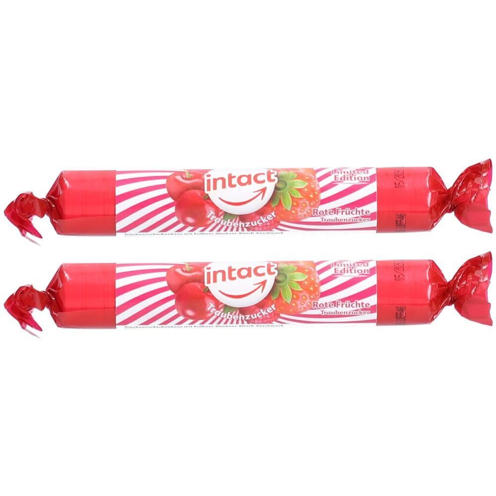 Intact Traubenzucker Rolle rote Früchte 2x 2x40 g Bonbons