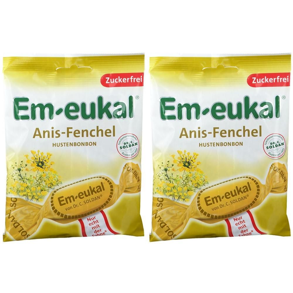 Em-Eukal Bonbons Anis Fenchel zuckerfrei 2x 2x75 g