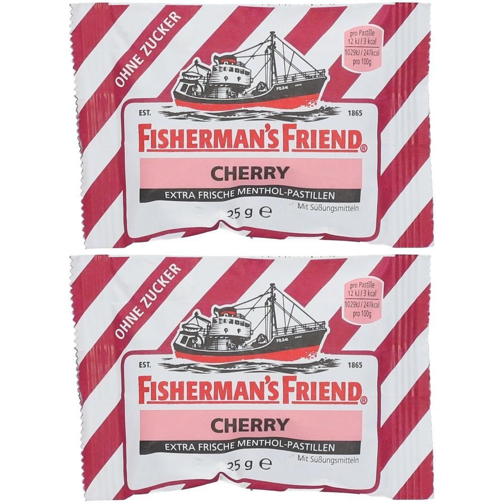 Fishermans Friend Cherry ohne Zucker Pastillen 2x 2x25 g