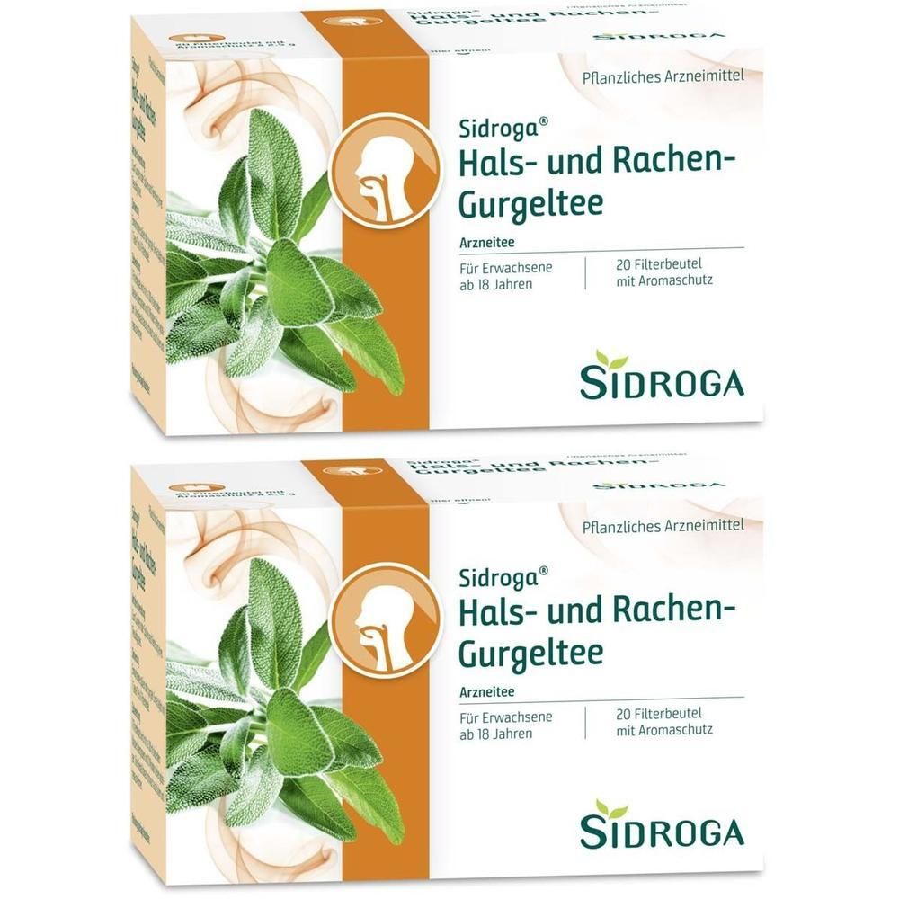 Sidroga Hals- und Rachen-Gurgeltee Filterbeutel 2x 2x20x2,5 g Tee