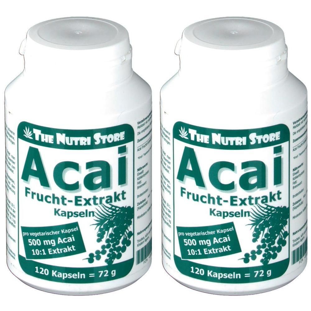 Acai Frucht Extrakt 500 mg vegetarische Kapseln 2x 2x120 St