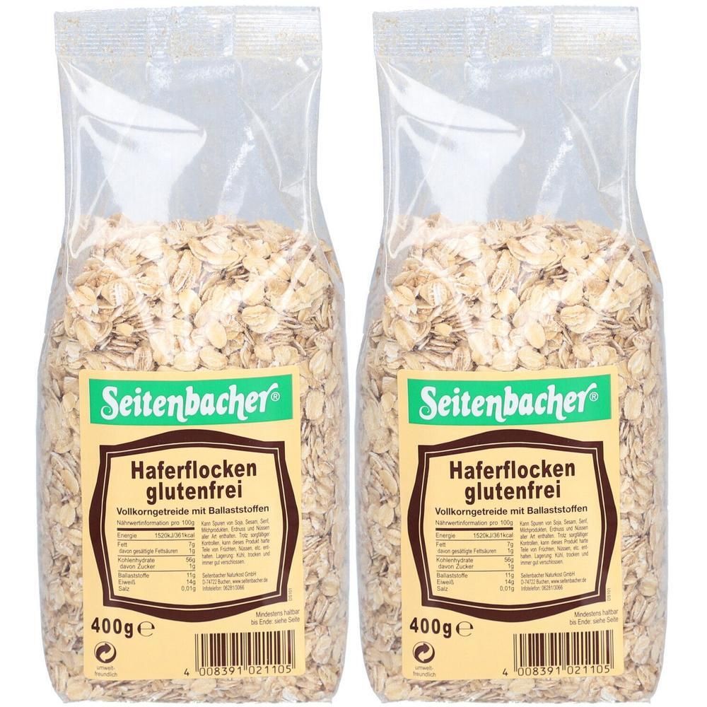 Seitenbacher Haferflocken Glutenfrei 2x 2x400 g