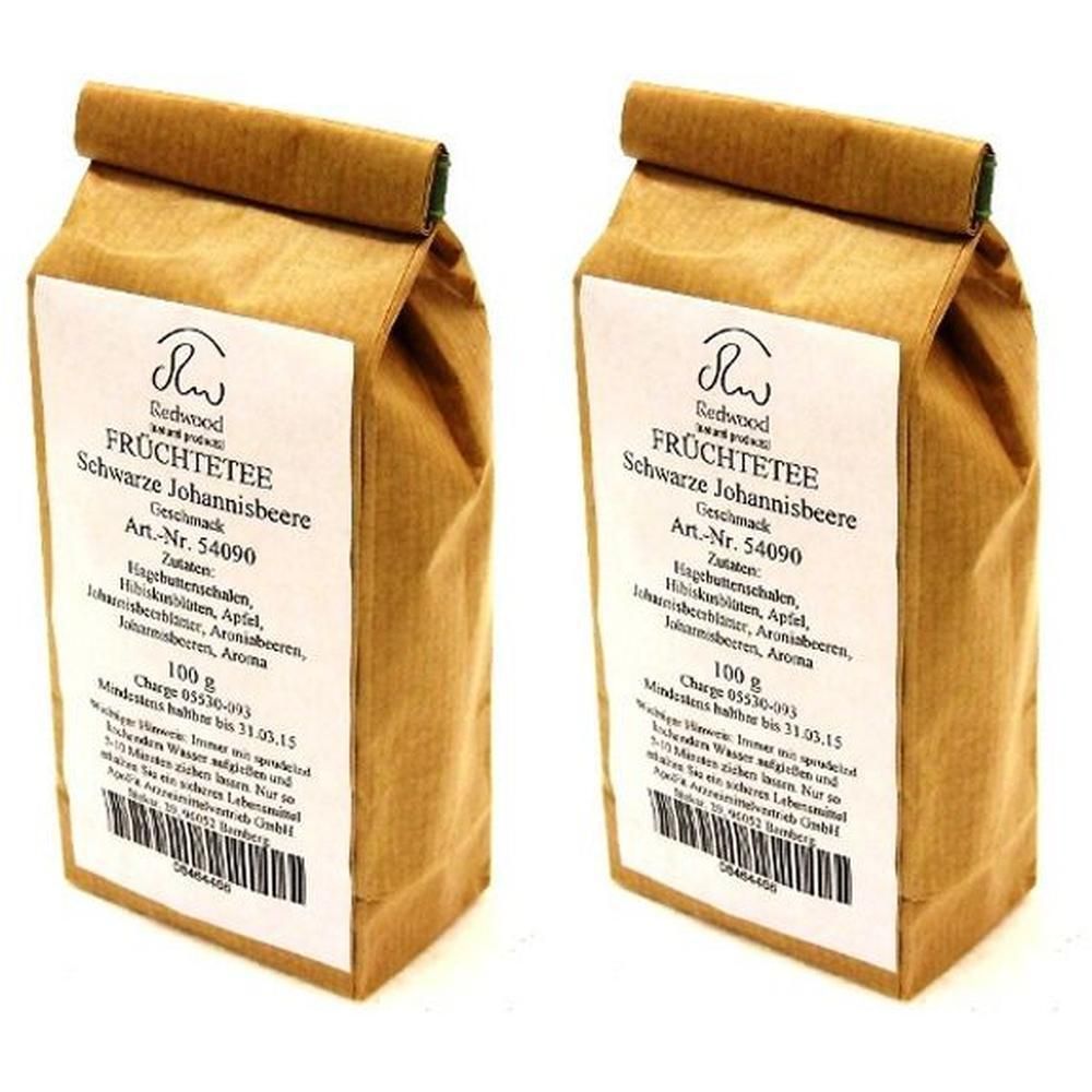 Schwarze Johannisbeere Früchtetee aromatisiert 2x 2x100 g Tee
