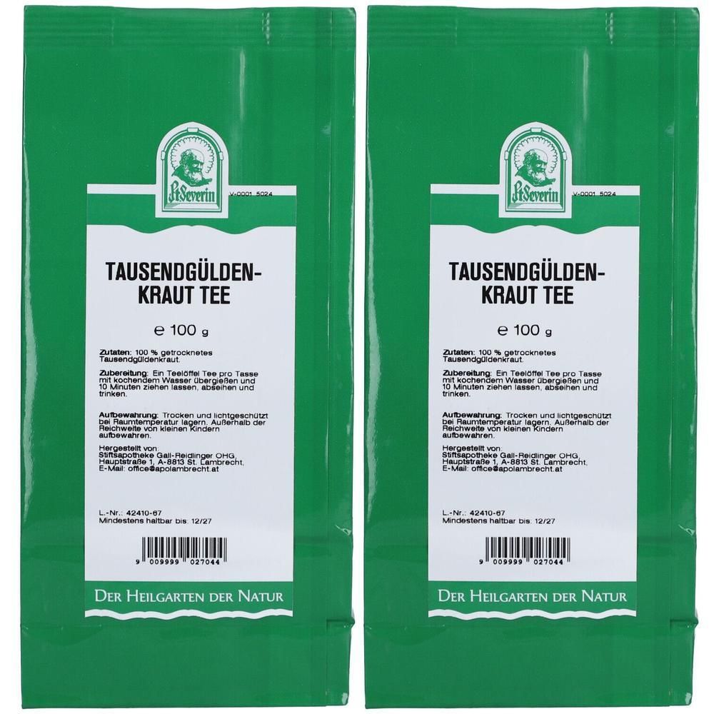 Tausendgüldenkraut Tee 2x 2x100 g
