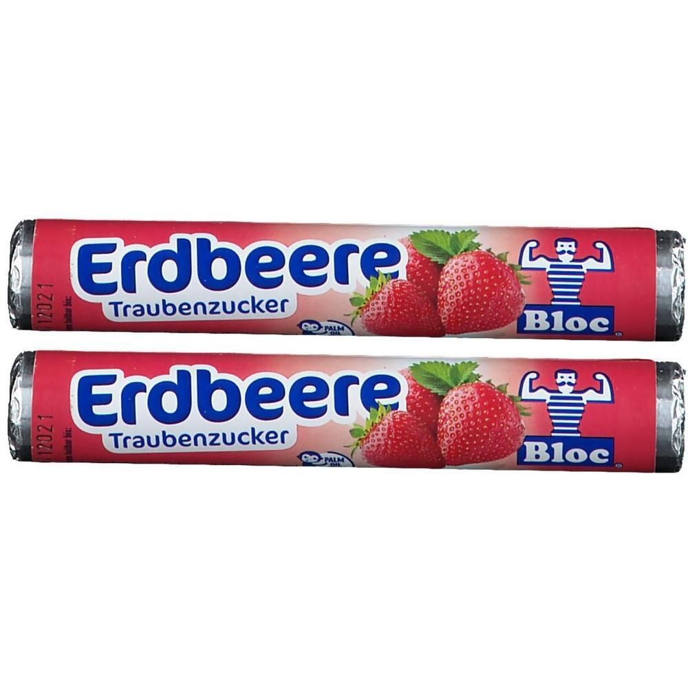 Bloc Traubenzucker Erdbeere Rolle 2x 2x42 g Bonbons