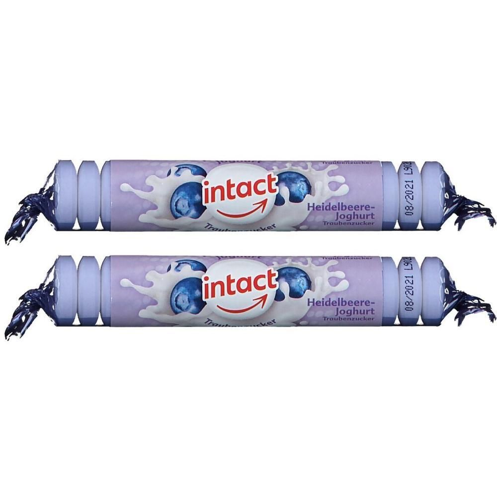 Intact Traubenzucker Rolle Heidelbeere Joghurt 2x 2x40 g Tabletten