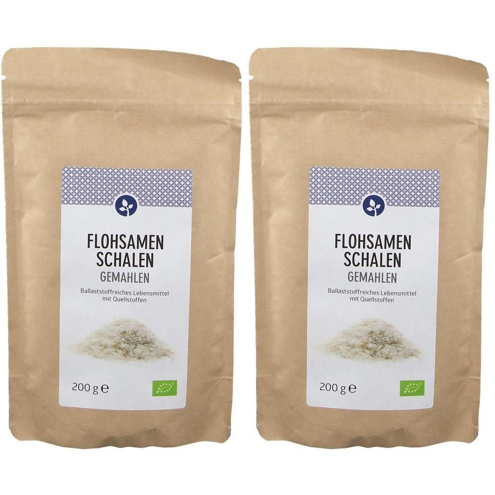 Flohsamenschalen gemahlen Bio Pulver 2x 2x200 g