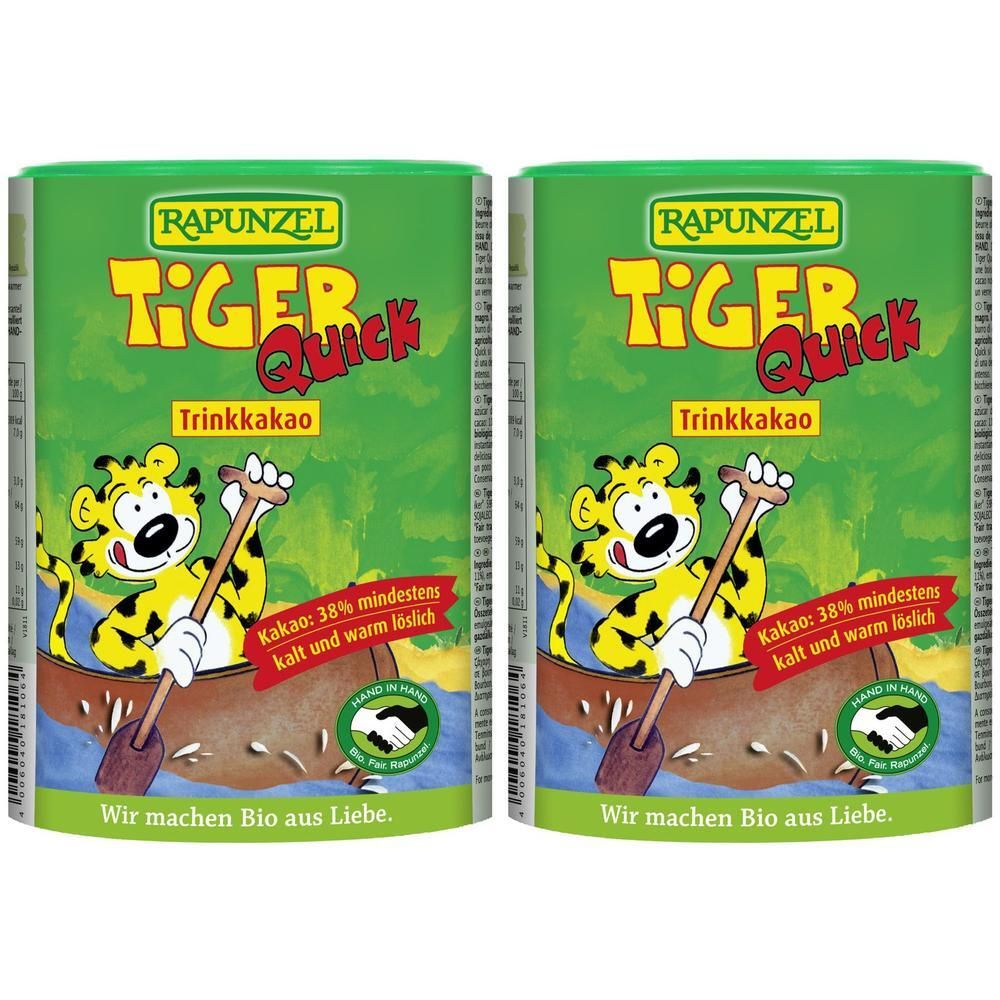 Rapunzel Bio Tiger Quick Trinkschokolade, Pulver 2x 2x400 g