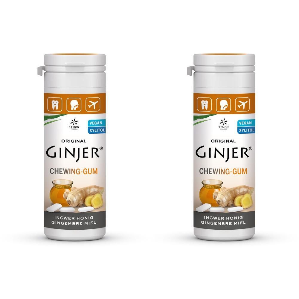 Ingwer Ginjer Kaugummi Honig 2x 2x30 g
