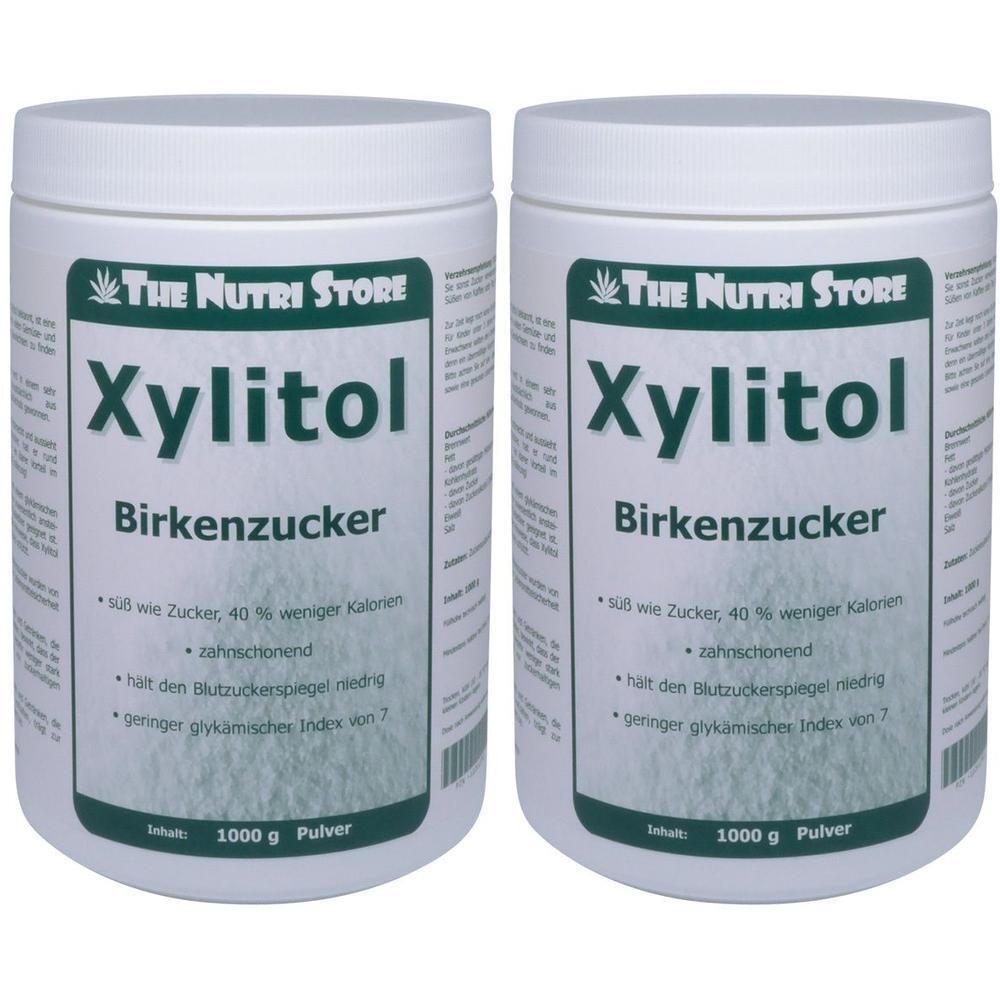 Xylitol Birkenzucker Pulver 2x 2x1000 g