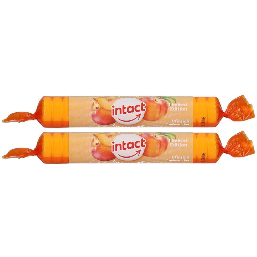 Intact Traubenzucker Rolle Pfirsich 2x 2x40 g Bonbons