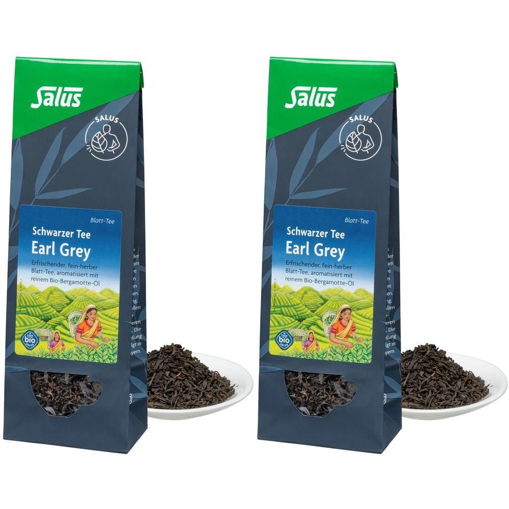 Earl Grey schwarzer Tee Blatt-Tee Bio Salus 2x 2x75 g
