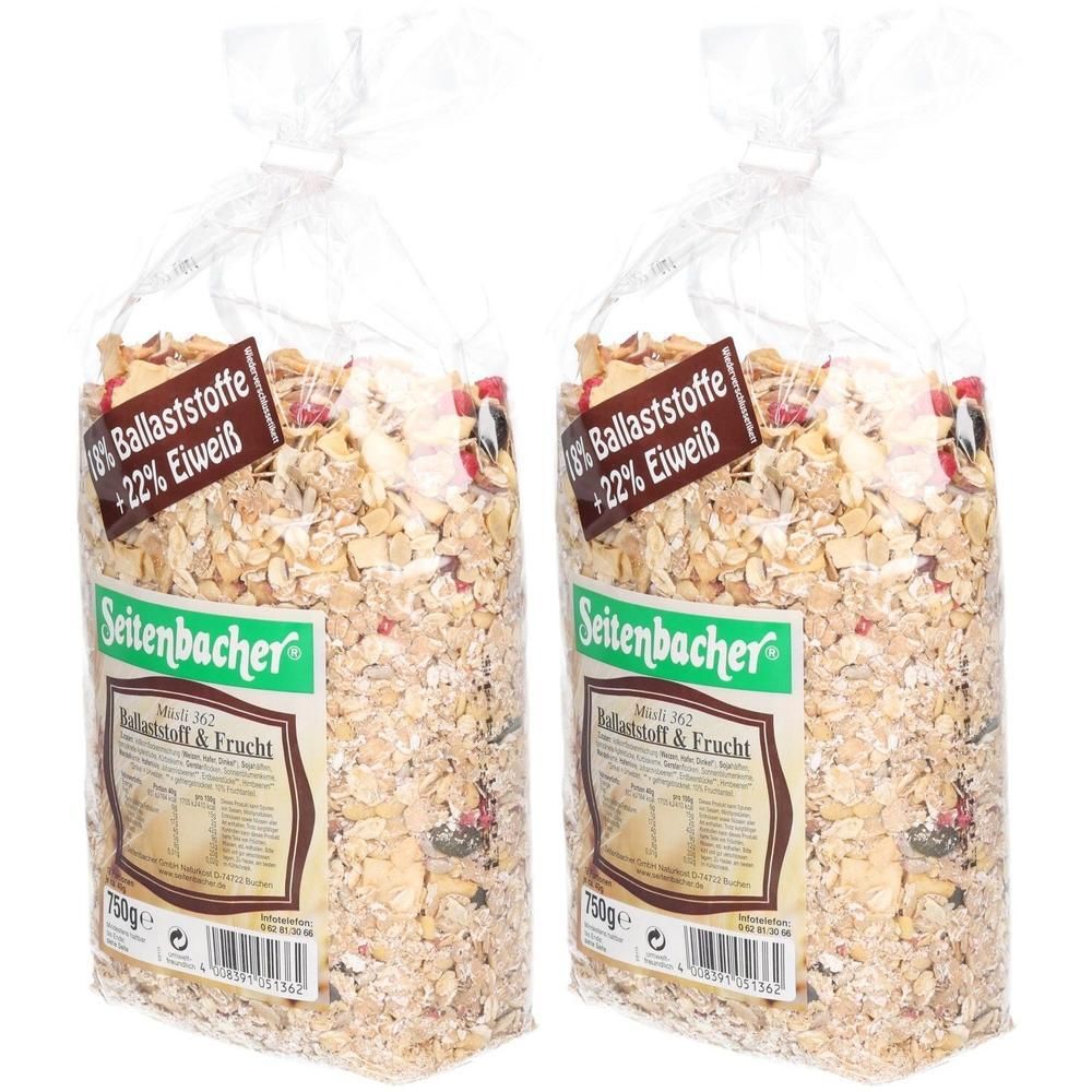 Seitenbacher Sb.-Ballaststoffmischung & Früchte 2x 2x750 g