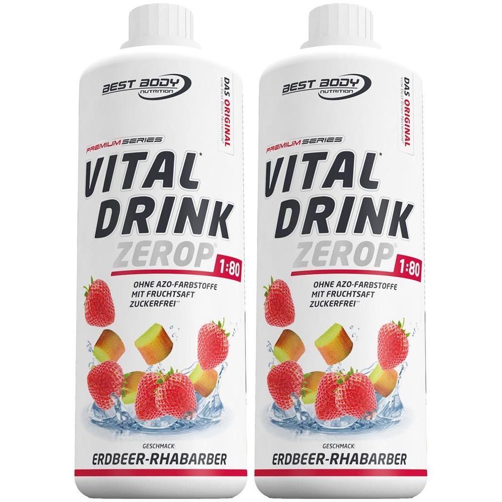 BBN Vital Drink Erbeer Rhabarber 2x 2x1000 ml Konzentrat