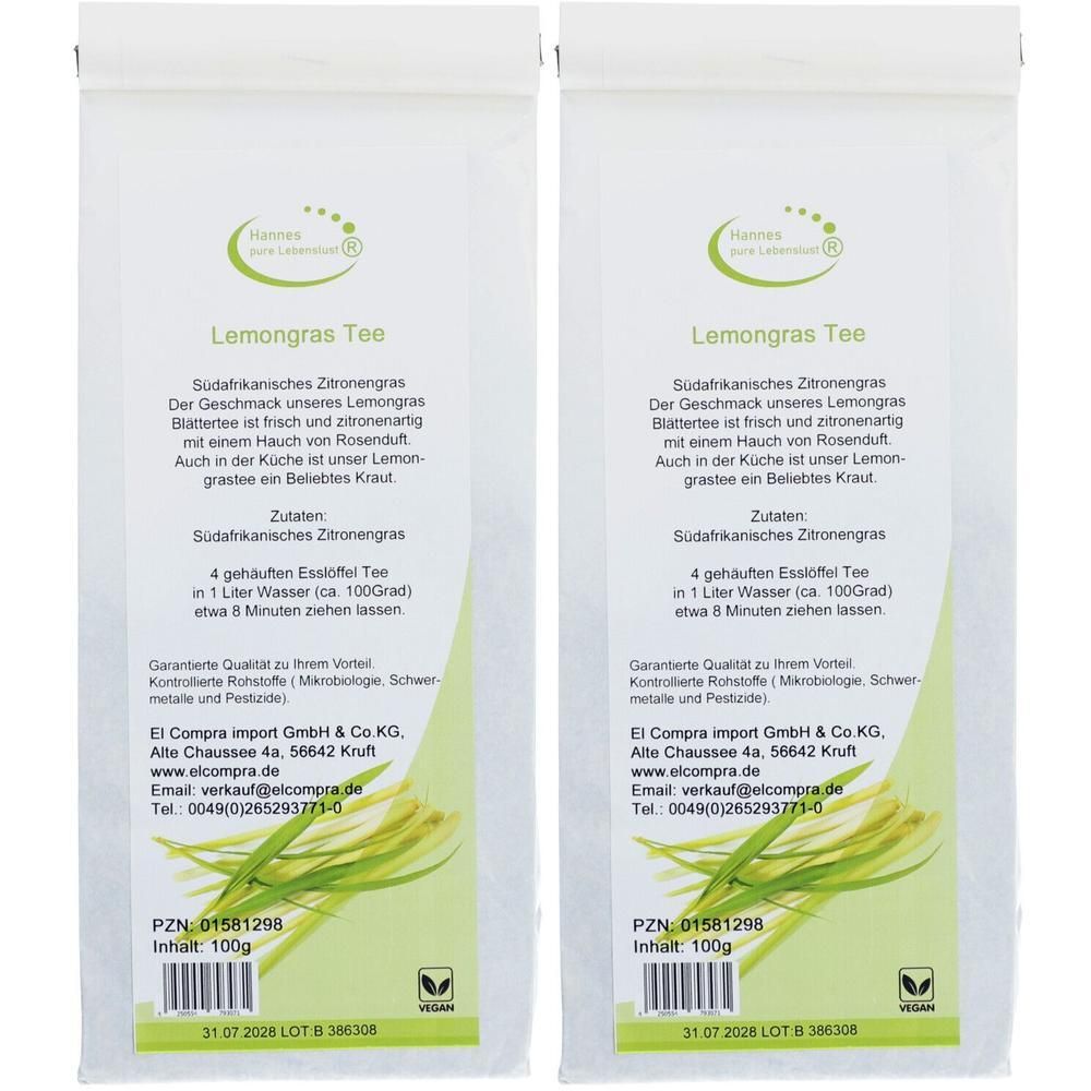Lemongras Blättertee 2x 2x100 g Tee