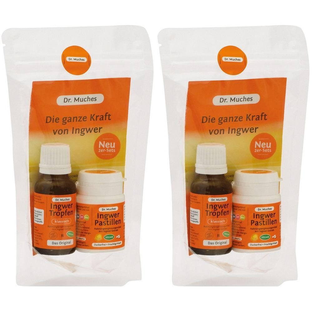 Ingwer Dr.muches Kombipack Tropfen+Pastillen 2x 2x1 St Kombipackung