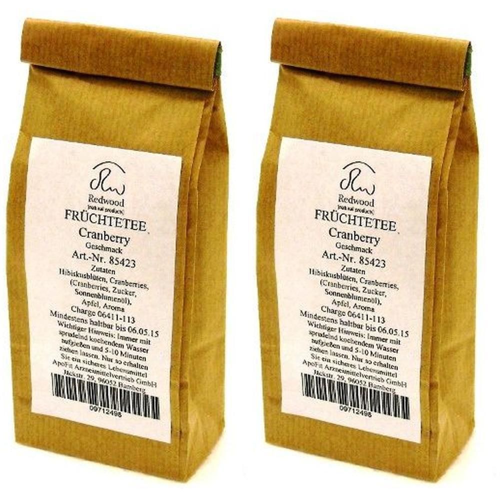 Cranberry Früchtetee aromatisiert 2x 2x100 g Tee