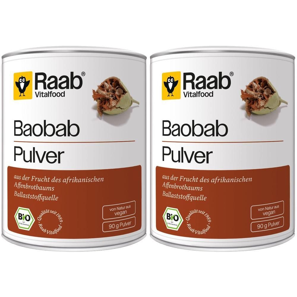 Raab Vitalfood Baobab Pulver Bio 2x 2x90 g