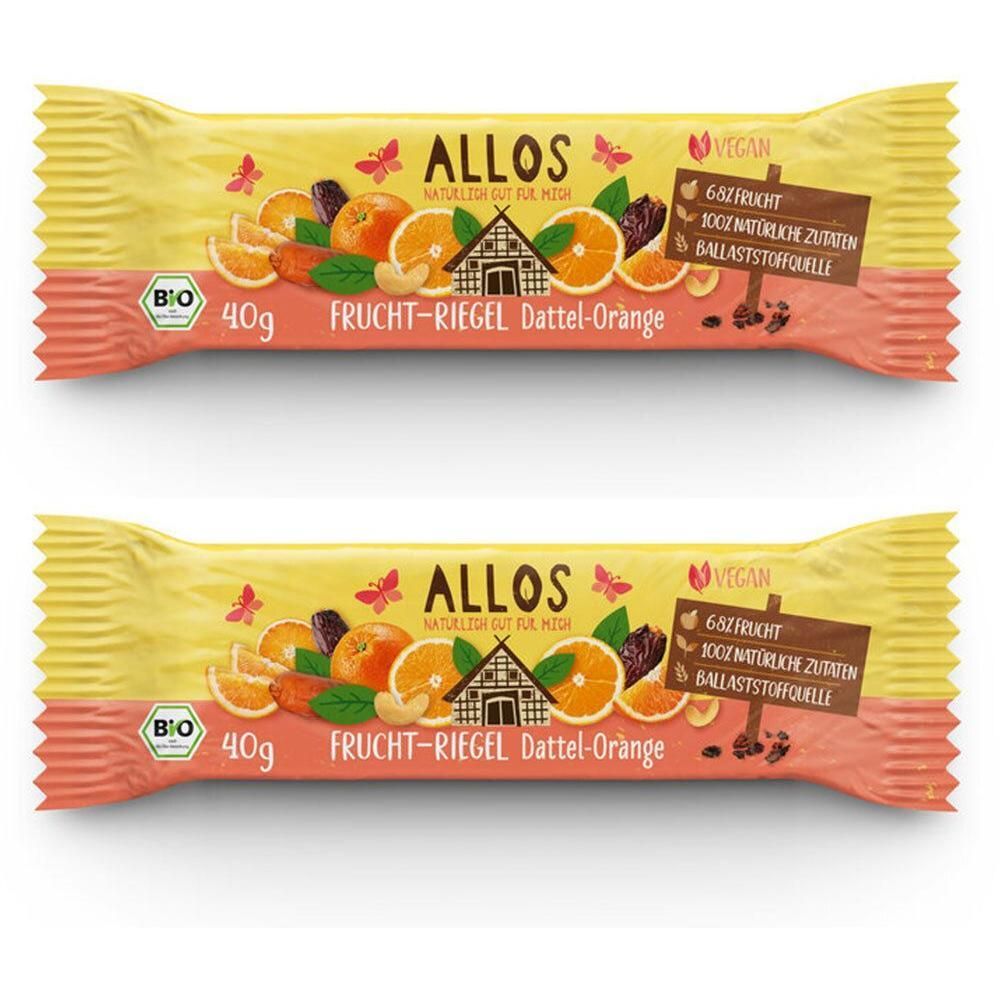 Allos Frucht-Riegel Dattel Orange 2x 2x40 g