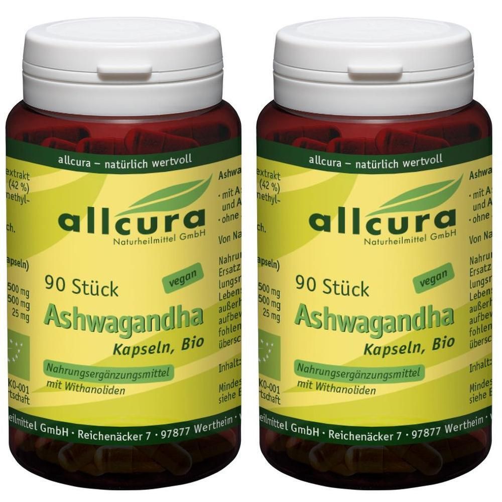 Ashwagandha BIO mit Extrakt KSM 66 Kapseln 2x 2x90 St