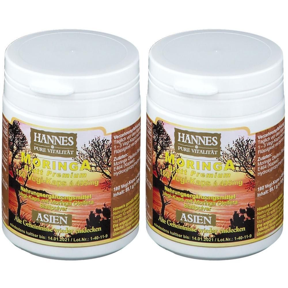 Moringa Blatt Premium Vegi-Kaps 2x 2x180 St Kapseln