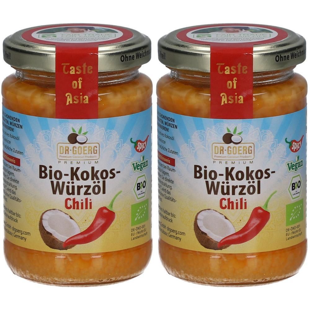 Bio-Kokos-Würzöl Chili 2x 2x190 ml
