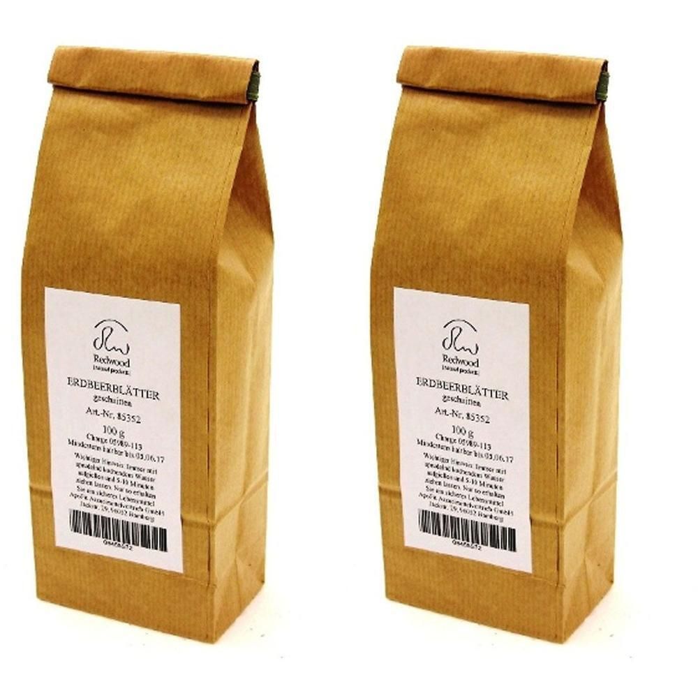 Erdbeerblätter 2x 2x100 g Pulver