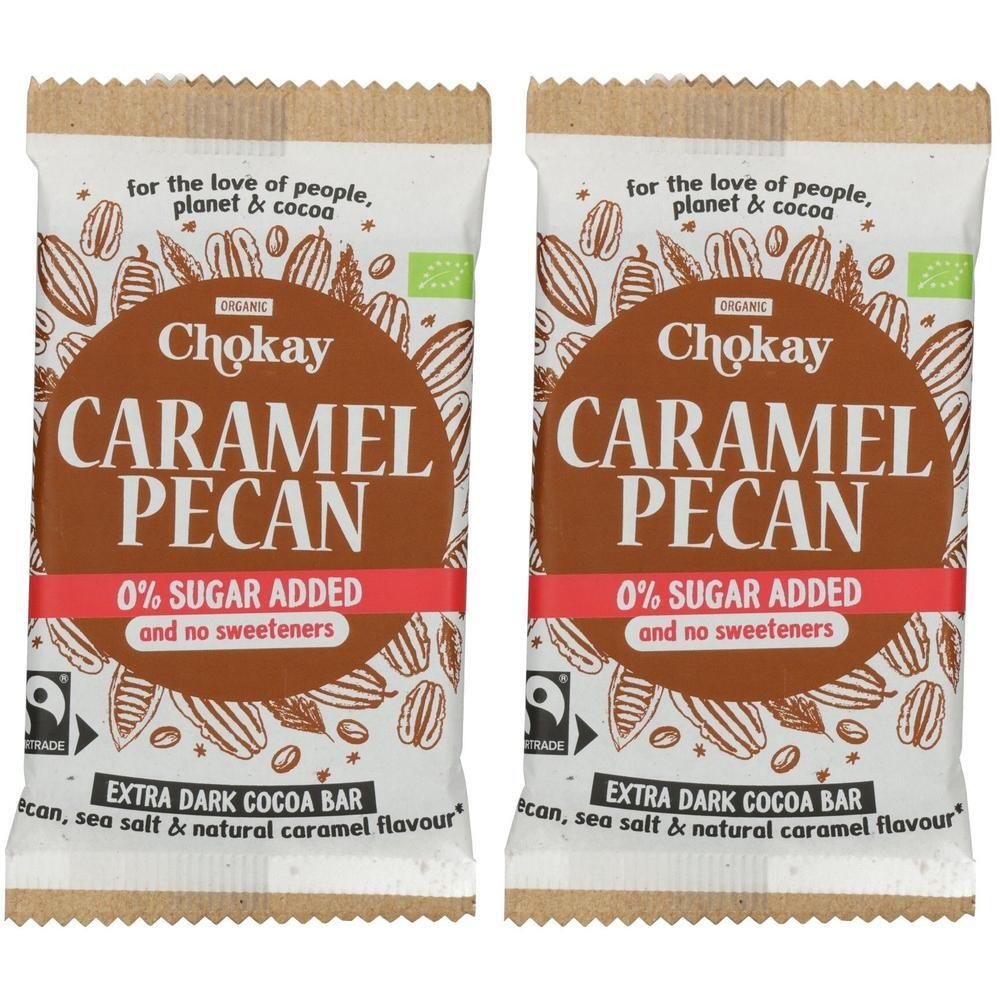 Chokay - Bar Caramel Pecan Sea Salt, 70g 2x 2x70 g