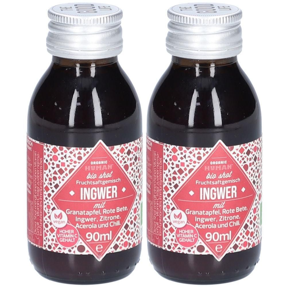 Organic Human Shot - Ingwer, 90ml Bio 2x 2x90 ml Flüssigkeit