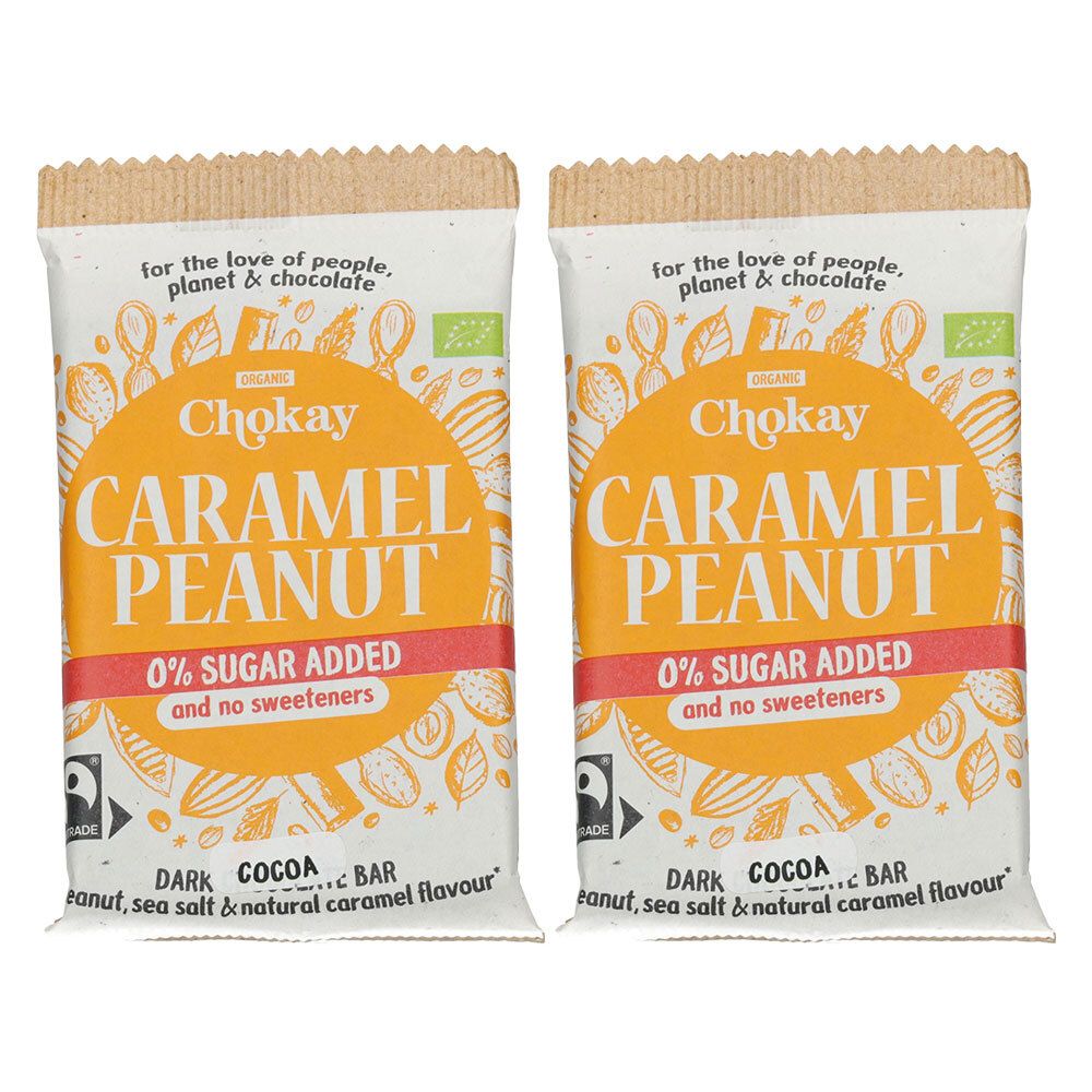 Chokay - Bar Caramel Peanut FairTrade, 70g 2x 2x70 g