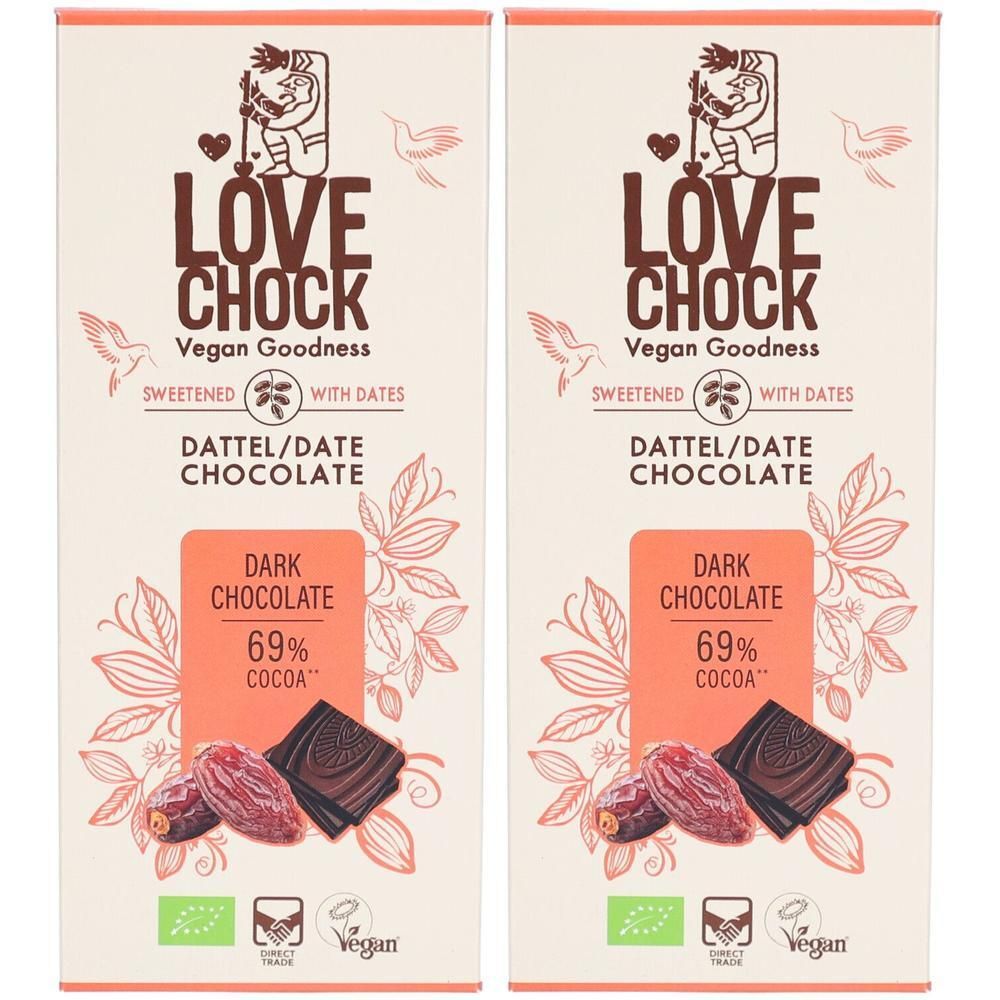 Lovechock Date Chocolate Dark 2x 2x70 g