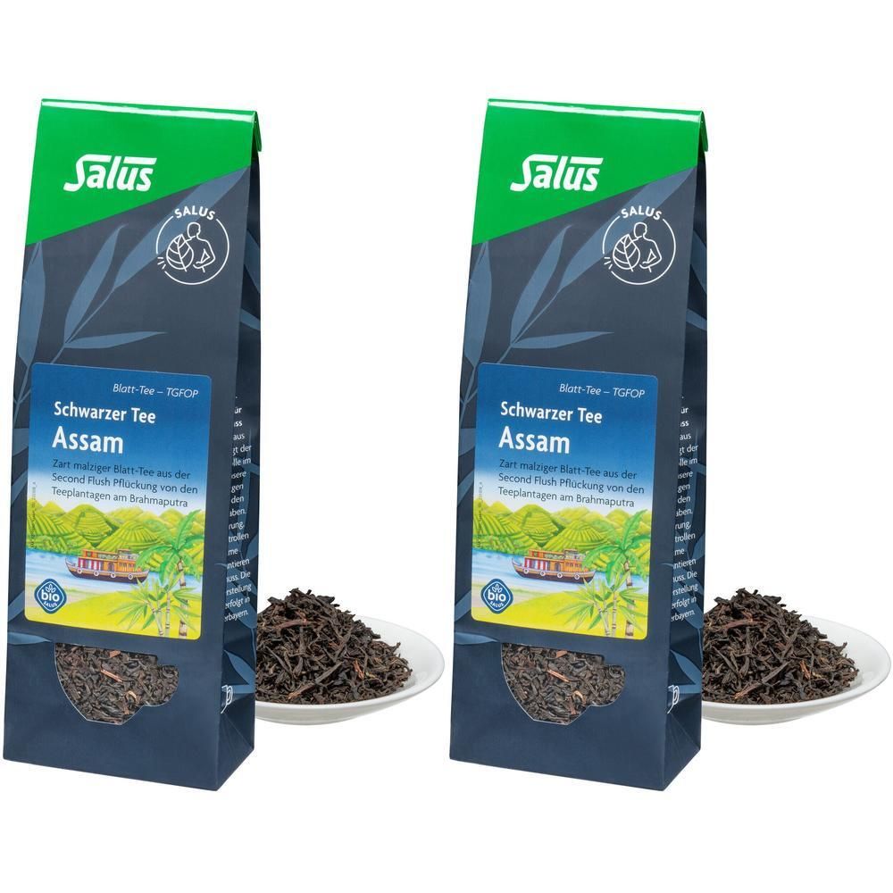 Assam schwarzer Tee Blatt-Tee Tgfop Bio Salus 2x 2x100 g