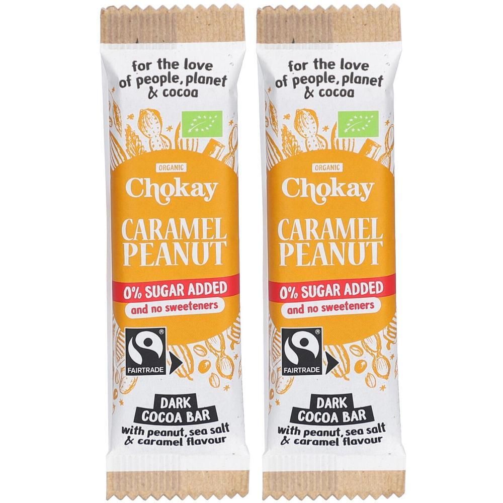 Chokay - Snackbar Caramel Peanut FairTrade, 30g 2x 2x30 g Riegel