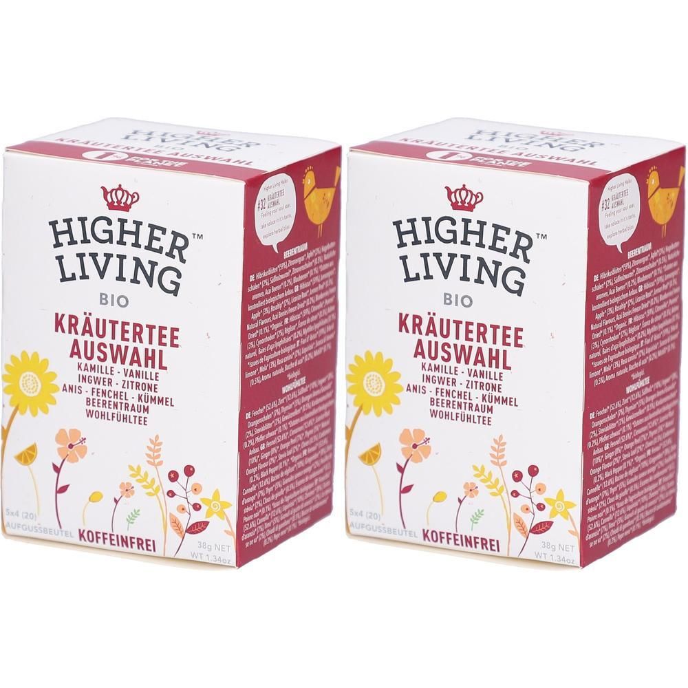 Higher Living - Kräutertee Auswahl 2x 2x38 g