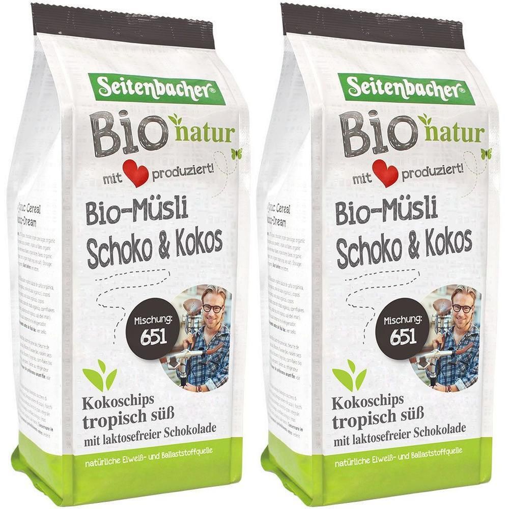 Seitenbacher Sb.-Bio Schoko-Kokos Müsli 2x 2x454 g