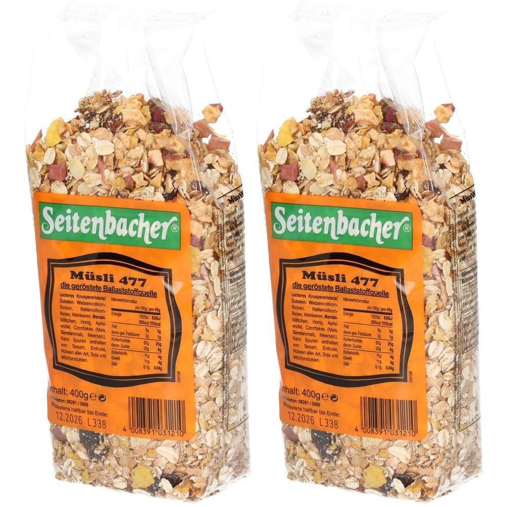 Seitenbacher Müsli geröstet 2x 2x400 g